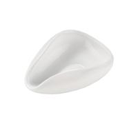 FACAIIO Tasse doseuse à café pour haricots, thé en vrac, noix, sel - Cuillère à poterie blanche avec bec conique arrondi - 10,7 x 4 x 7,5 cm