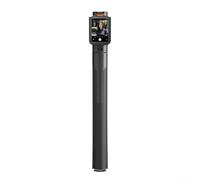 FACAIIO Trépied à selfie RC portable avec écran double contrôle BT 1,75 m Tige télescopique extensible en fibre de carbone Design léger portable pour photographie en plein air Noir