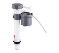 FACAIIO Vanne d'admission de toilettes réglable 23-32,5 cm, vanne de remplissage télescopique avec clapet anti-siphon, réservoir de contrôle du niveau d'eau en ABS pour réparation de réservoir, gris