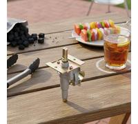 FACAIIO Vanne de commande de gaz en alliage d'aluminium 1554 pour barbecue de 91,4 cm, pour bouton de brûleur de rechange avec arrêt sûr, blanc