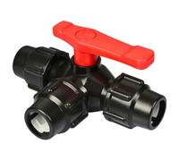 FACAIIO Vanne de connexion rapide en polyéthylène à 3 voies pour irrigation agricole jardin, serre, verger, 50 mm