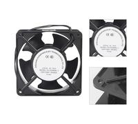 FACAIIO Ventilateur axial pour cheminée cassette insert ou poêle, 120 mm résistant aux hautes températures, ventilateur thermique à lame métallique, fonctionnement silencieux, noir