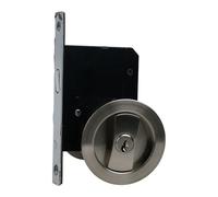 FACAIIO Verrou de porte coulissante simple face avec clé, crochet de sécurité intérieur en alliage de zinc pour portes de balcon pliantes, design invisible, noir