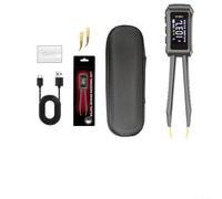 FACAIIO ZT-MD1 Pince à épiler numérique LCR, testeur intelligent pour résistance de capacité d'inductance, multi-fréquences 100 Hz à 10 kHz, écran couleur de 2,9 cm, rechargeable de type C (coude