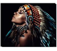FACAILE Peinture par Numéro Adulte Filles Indiennes D'amérique 200 40x50cm Bricolage Tableau Peindre par Nombre pour Enfants Jouets à peindre cadeaux peints à la mainHome Decor
