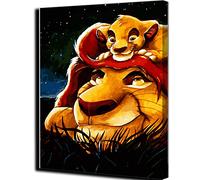 FACAILE Peinture par Numéro Adulte Le Roi Lion Simba 40x50cm Bricolage Tableau Peindre par Nombre pour Enfants Jouets à peindre cadeaux peints à la mainHome Decor Taille unique