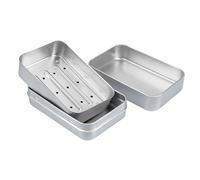 FACAILUO Boîte à savon de voyage en aluminium avec couche de drainage, porte-savon en métal étanche et antirouille pour une utilisation à la maison et en voyage