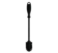 FACAILUO Brosse à biberon en silicone avec long manche pour biberons, gourdes de sport et nettoyeur de verrerie, noir/gris