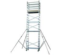 Facal - AL620 - Échafaudage - Structure aluminium - Hauteur : 6,20 m - Avec roues - Utilisation professionnelle