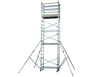 Facal - AL620 - Échafaudage - Structure aluminium - Hauteur : 6,20 m - Avec roues - Utilisation professionnelle