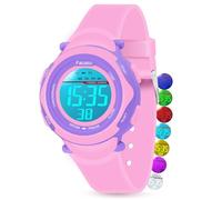 Facasu Montre Digitale Enfants,Montre Filles Garçon,Montre Étanche Numérique Sport et Colorée Lumière avec Alarme chronomètre Cadeaux pour Enfants