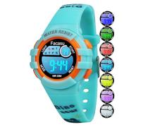 Facasu Montre Numérique Enfant,Montre Filles Garçons Digitale,Montre étanche Lumineuse Colorée pour Tout-Petits,Montre de Sport d'extérieur avec Alarme Chronomètre Enfants de 4 à 8 Ans