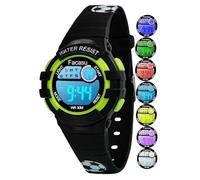 Facasu Montre Numérique Enfant,Montre Filles Garçons Digitale,Montre étanche Lumineuse Colorée pour Tout-Petits,Montre de Sport d'extérieur avec Alarme Chronomètre Enfants de 4 à 8 Ans