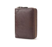 FACATH Étui pour cartes avec compartiment à monnaie,Étui pour cartes de crédit en cuir avec beaucoup d'espace pour jusqu'à 20 cartes, s, Minimaliste