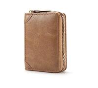 FACATH Étui pour cartes avec compartiment à monnaie,Étui pour cartes de crédit en cuir avec beaucoup d'espace pour jusqu'à 20 cartes, s, Minimaliste