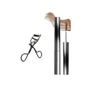 Faccelove Iron Wand Mascara 3D Cils Fer à boucler Mascara avec recourbe-cils intégré, imperméable et durable, sans saleté et volumineux, pour curling de cils spectaculaire (marron, 1 pièce)