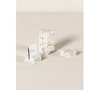 FacciamoCASA Marque-place en grain de marbre (6 pièces) (Blanc)