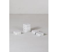 FacciamoCASA Marque-place en grain de marbre (6 pièces) (blanc petit)