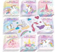 Faccito 24 Pcs Mini Livres de Coloriage Mini Livres de Dessin d'Art Cahier d'Activité de Coloriage Mini Livres à Colorier pour Anniversaire DIY Remplisseur de Sac Cadeau (Licorne)