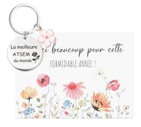 Faccito Cadeaux ATSEM Maîtresse Porte Clé Merci Atsem Idee Cadeau Merci Beaucoup pour Carte Creche Fin D'année Cadeau Assistante Maternelle Fin Creche Maîtresse d'École
