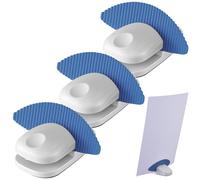 Faccito Lot de 3 supports de papier antidérapants pour écrire des documents avec coussinets antidérapants - Support de copie portable pour bureau A4 - Bleu