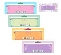 Faccito Lot de 4 guides de cartes Mahjong et localisateur de ligne pour les débutants, pour les voyages, les fêtes, les compétitions, les soirées de jeu (couleur Macron, mignon)