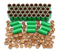 Faccito Lot de 50 tubes de feux d'artifice verts de 2,5 x 6,3 x 1,9 cm - Tubes en carton pyro et bouchons d'extrémité pour fête patriotique du 4 juillet - Décoration d'anniversaire et de mariage