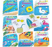 Faccito Mini Livres de Coloriage pour Enfants et Adultes Jeux de Voyage Activité Anti-stress Mon Premier Cahier de Coloriage pour Enfants Plus de 3 Ans - 112 Modèles (Fête Été)