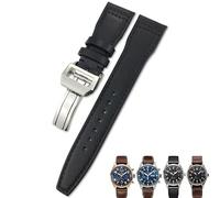FACDEM Bracelet de montre en cuir de veau pour IWC Mark LE PETIT PRINCE IW327004 IW377714 Big Pilot Accessoires Boucle pliante 20 mm 21 mm 22 mm, 21mm gold buckle, Agate