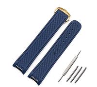 FACDEM Bracelet en silicone 20 mm Accessoires de montre pour Omega Hippocampus 300 AT150 8900 mètres Bracelet de montre en caoutchouc marin boucle papillon, 20 mm, Agate