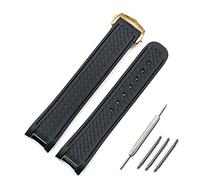 FACDEM Bracelet en silicone 20 mm Accessoires de montre pour Omega Hippocampus 300 AT150 8900 mètres Bracelet de montre en caoutchouc marin boucle papillon, 20 mm, Agate