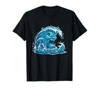 Face à Une Vague de mer déchaînée, tempête océanique, bête Aquatique en colère T-Shirt