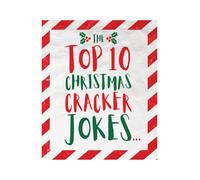 Face Ache Carte de Noël humoristique The Top 10 Christmas Cracker Jokes... 18,4 x 15,4 cm, multicolore