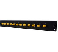 Face avant fibre optique équipée 12 st sm pour tiroir optique 1u
