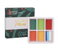 Face Body Paint 8 Colors 6 Grids Water Activated Face Paint Makeup Pigment for Christmas Parties 1.36oz