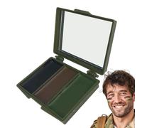 Face Camouflage Paint - Peinture compacte pour le maquillage - Couleur camouflage - Peinture visage et corps - Étanche et résistante à la transpiration - Maquillage extérieur avec miroir