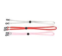 Face Cover Lanyard Holder Adjustable Nylon Strap for Face Mask Comfortable Ear Saver Accessory for Adults Kids Work Travel School Pink Red Gray 3pcs