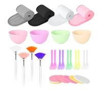 Face Cover Making Kit - 37 Pieces Silicone Reusable Brushes Skin Care Tool