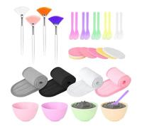 Face Cover Spatula | 37 Pieces Silicone Reusable Brushes