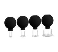 Face Cupping Set, Portable Vacuum Suction Cups, 0.39 Inch Compact Design & Lightweight, Sets of 4 Silicone Massage Tools for Legs, Arm, Back, Shoulders, Vitality, and Body