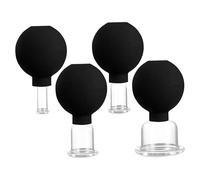 Face Cupping Set - Verre & Silicone Kit | Professional Anti-Aging Suction Cups For, Natural Facelift Effect, Reduces Puffiness; Perfect For Daily Skincare