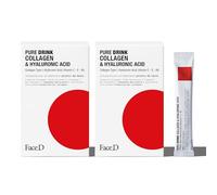 Face D - BI-PACK Pure Drink Complément alimentaire à boire avec collagène acide hyaluronique et vitamines, 2 x 30 bâtons