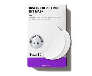 Face D | Masque Contours des Yeux Anti-fatigue Effet Immédiat avec Acide Hyaluronique et Extraits de Thé Vert- 2 X 8 MASQUES