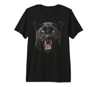 Face de panthère Noire, forêt Tropicale, Faune, Nature, panthère T-Shirt Haut de Gamme