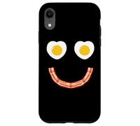 Face Eggs and Bacon Ham Breakfast Smile Coque pour iPhone XR
