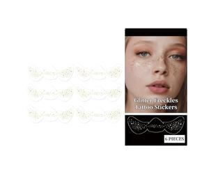 Face Freckles Glitter, Makeup Patches Accessories, Natural Long Lasting Freckles Tattoo Stickers, Waterproof Skin Safe, For Daily Wear Costume Stage Festival