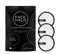 Face Halo Reusable Makeup Remover Pads, Round Makeup Remover Pads for Heavy Makeup & Masks - Microfiber Makeup Remover Wipes for Mascara, Eye Shadow.
