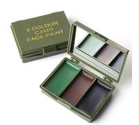 Face Huile De Camouflage,Kit De Maquillage Camouflage Avec Miroir Et Crème,Peinture Militaire Multicolore,Maquillage de Chasse Résistant à l'Eau,1 Pièce Camouflage Militaire