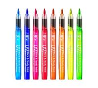 Face Markers - Pp, Body Safe Markers, Dazzling UV Colors | All Day Wear Marker, Waterproof Long-Lasting Pen, For Halloween Party Cosplay Festival Events Family Friends Adults Men Women