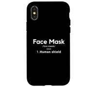 Face Mask Human Shield Social Distancing Mask Definition Coque pour iPhone X/XS